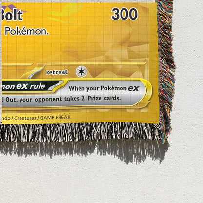 PKM Pikachu EX Custom Woven Blanket