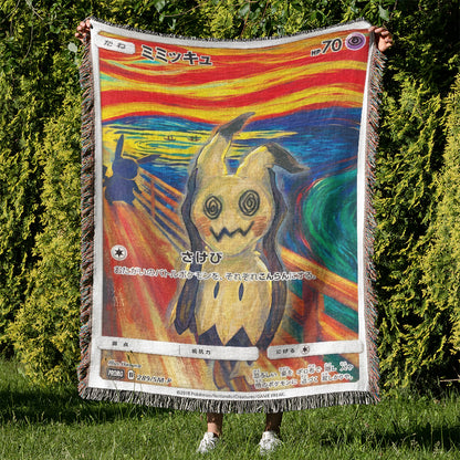 PKM Mimikyu The Scream Custom Woven Blanket