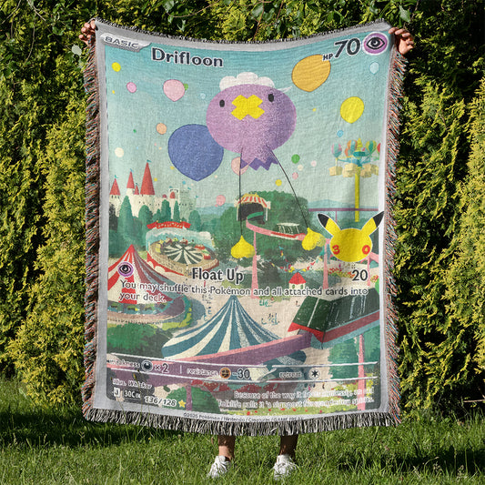 PKM Drifloon Card Custom Woven Blanket