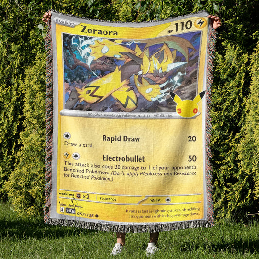 PKM Zeraora Card Custom Woven Blanket