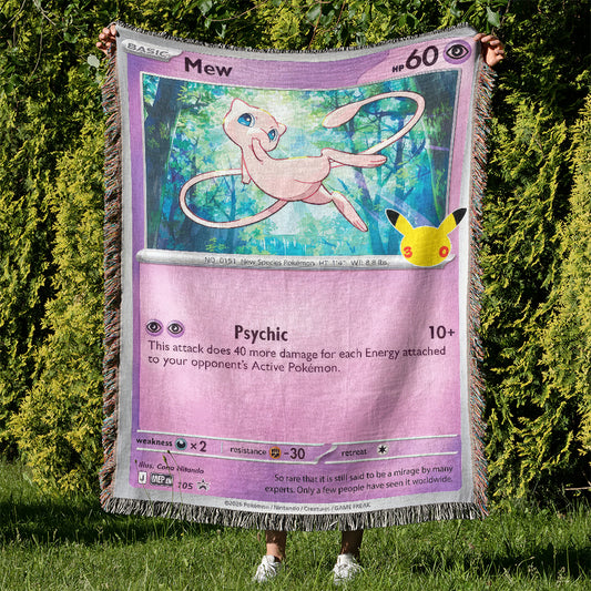 PKM Mew Card Custom Woven Blanket