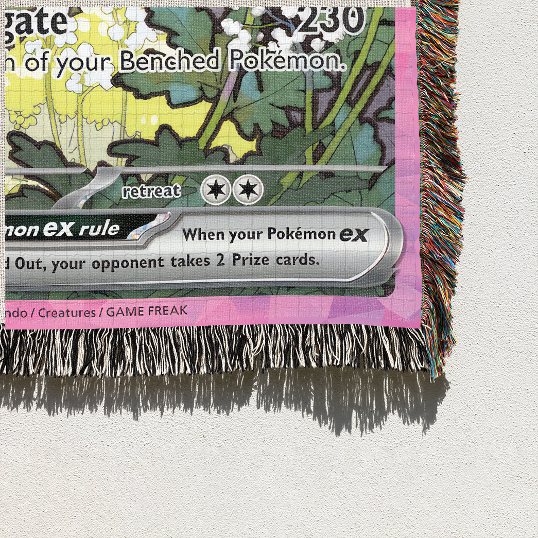 PKM Leafeon EX Custom Woven Blanket