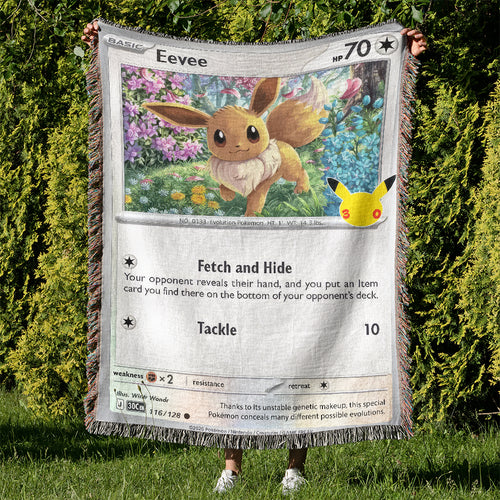 PKM Eevee Card Custom Woven Blanket