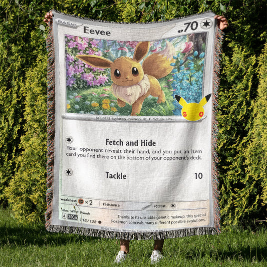 PKM Eevee Card Custom Woven Blanket