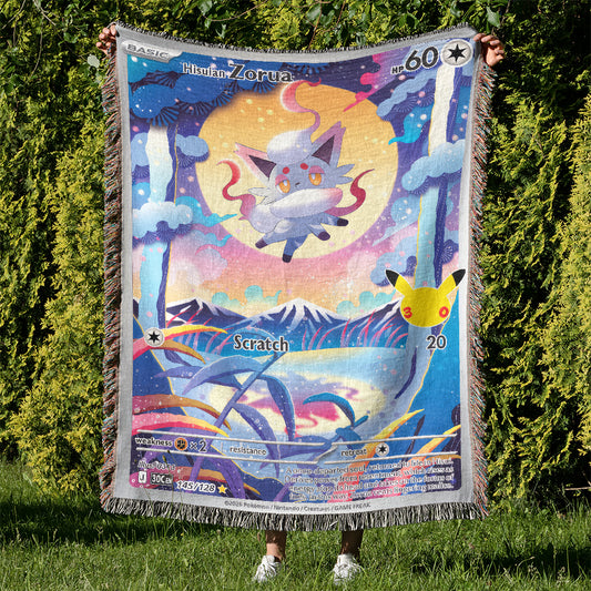 PKM Zorua Card Custom Woven Blanket