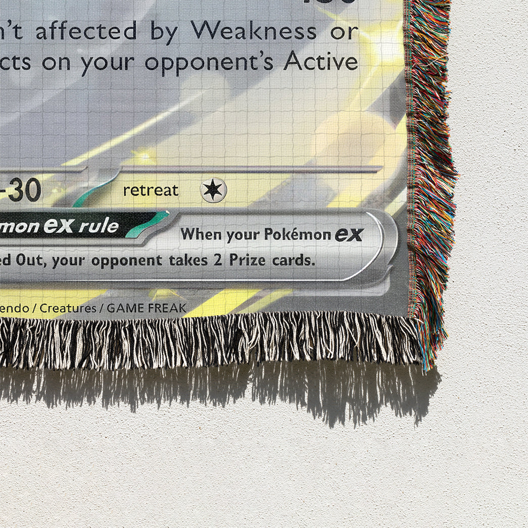 PKM Jirachi ex Card Custom Woven Blanket