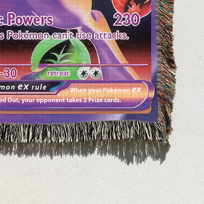 PKM Mewtwo ex Card Custom Woven Blanket