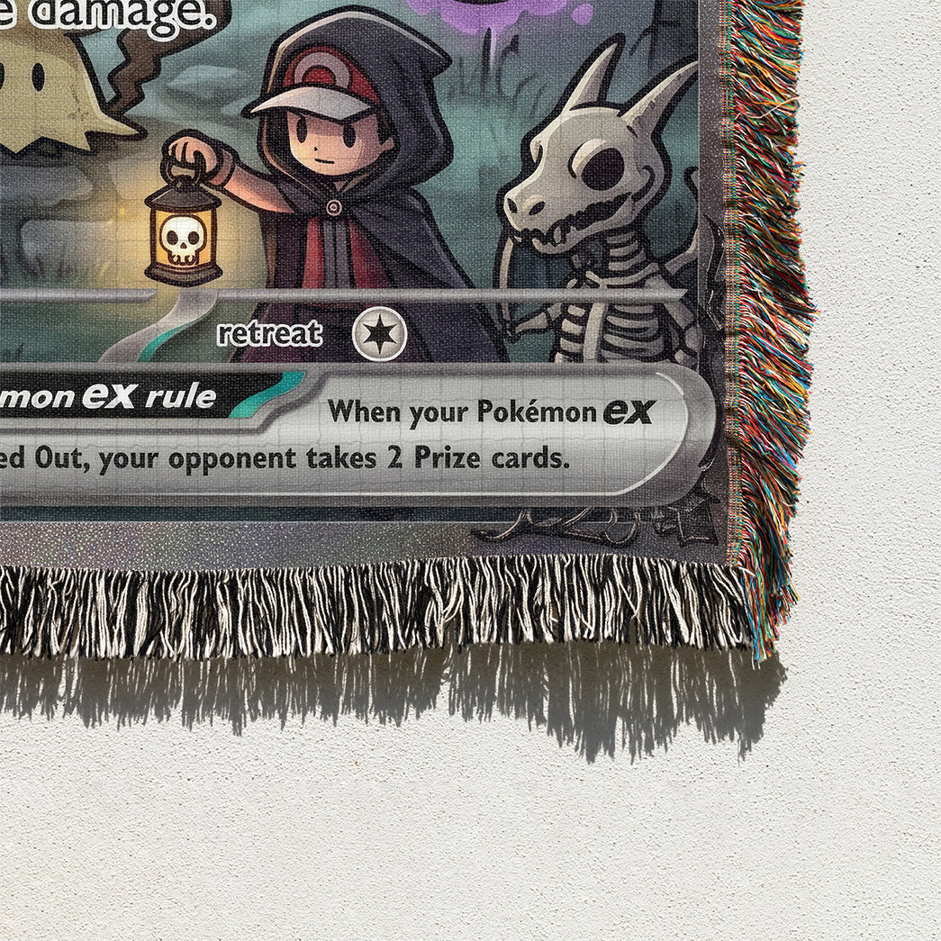 PKM Gengar Halloween Custom Woven Blanket