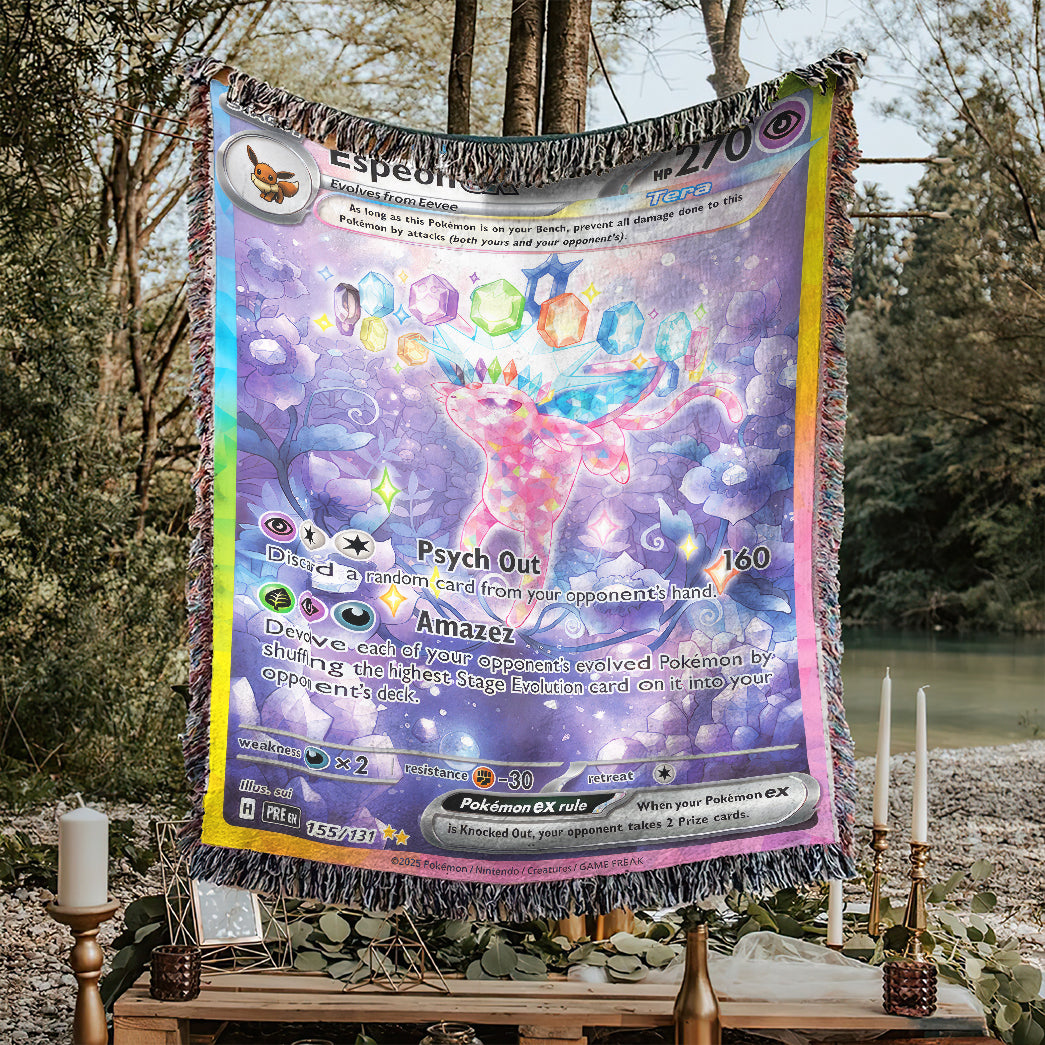 PKM Espeon EX Custom Woven Blanket