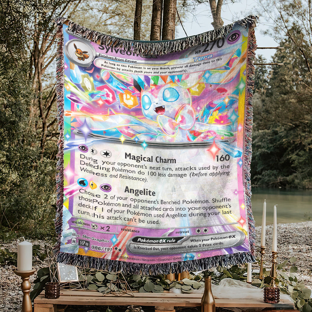 PKM Sylveon EX Custom Woven Blanket