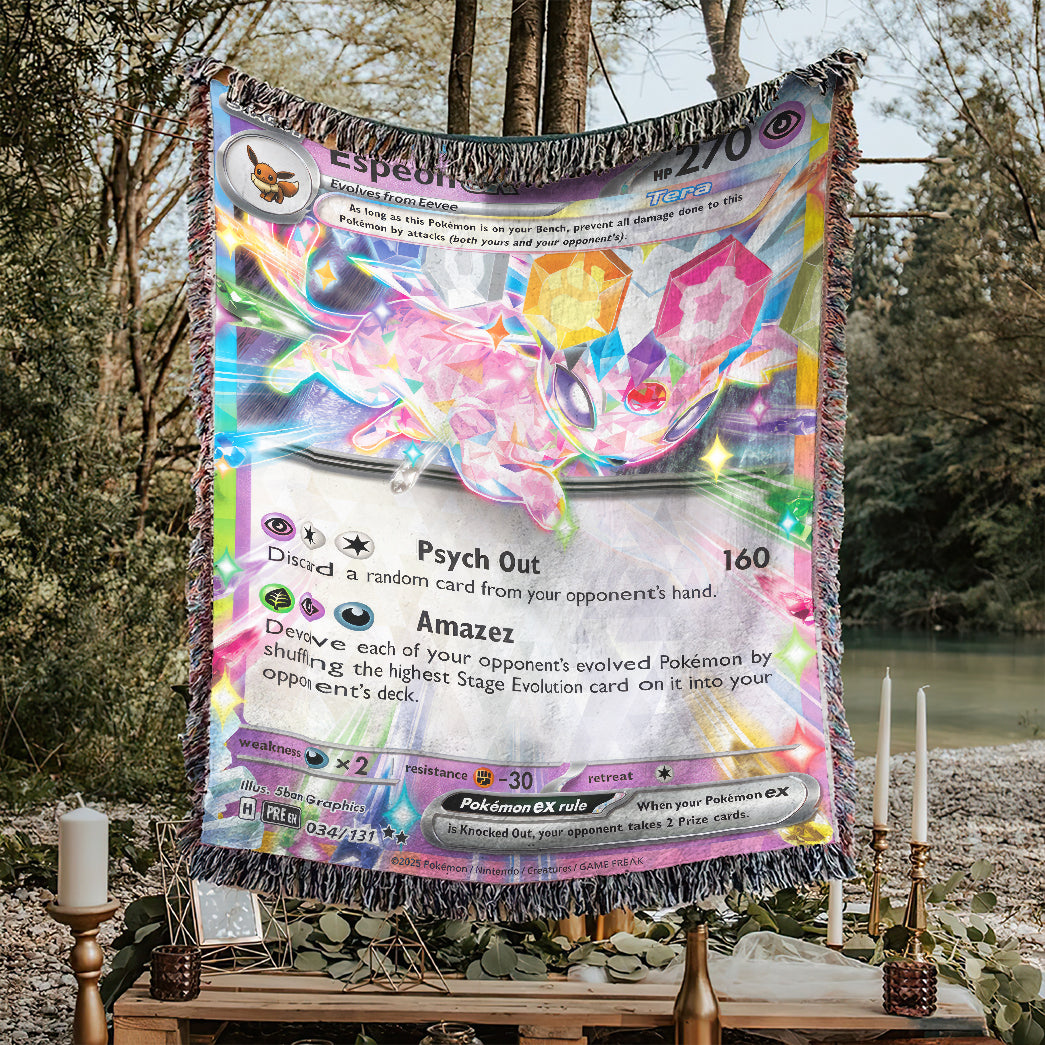 PKM Espeon EX Custom Woven Blanket