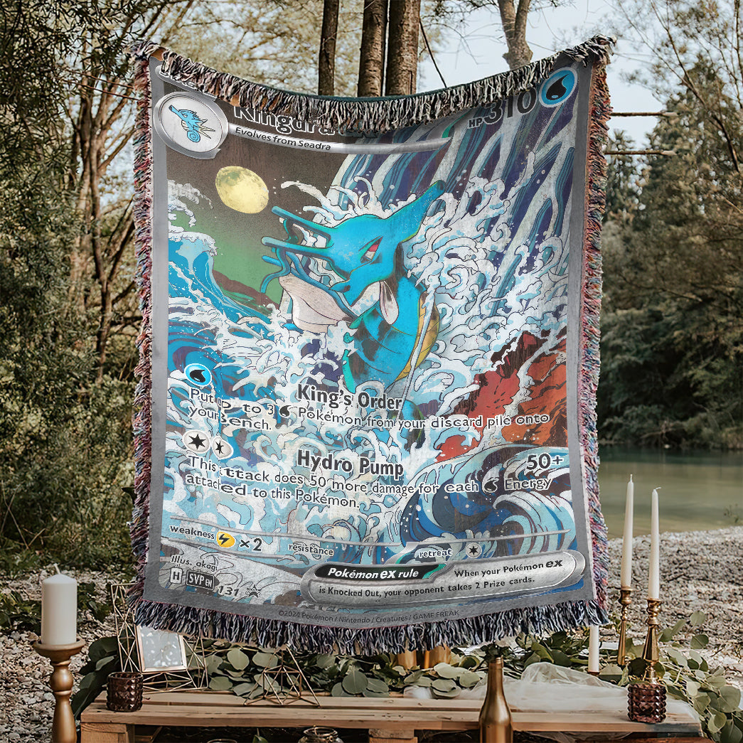 PKM Kingdra EX Custom Woven Blanket