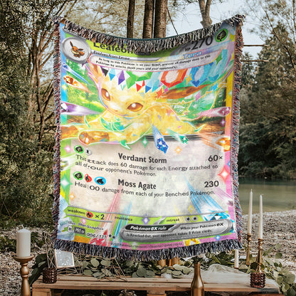 PKM Leafeon EX Custom Woven Blanket
