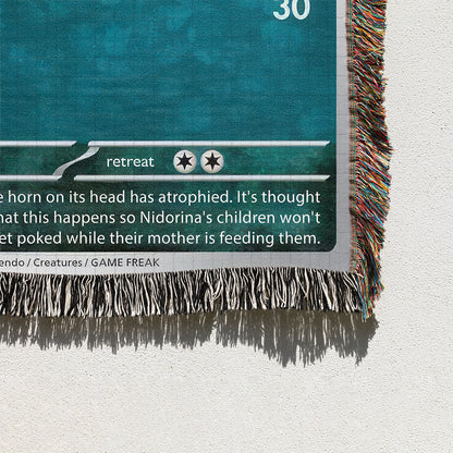PKM Nidorina Card Custom Woven Blanket
