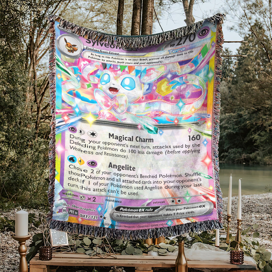 PKM Sylveon EX Custom Woven Blanket