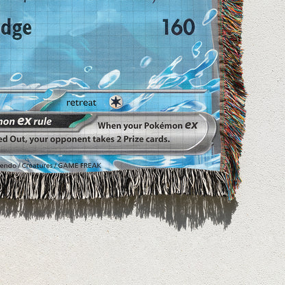 PKM Greninja ex Card Custom Woven Blanket