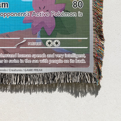 PKM Lapras Card Custom Woven Blanket