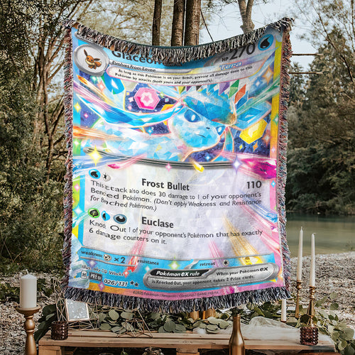 PKM Glaceon EX Custom Woven Blanket