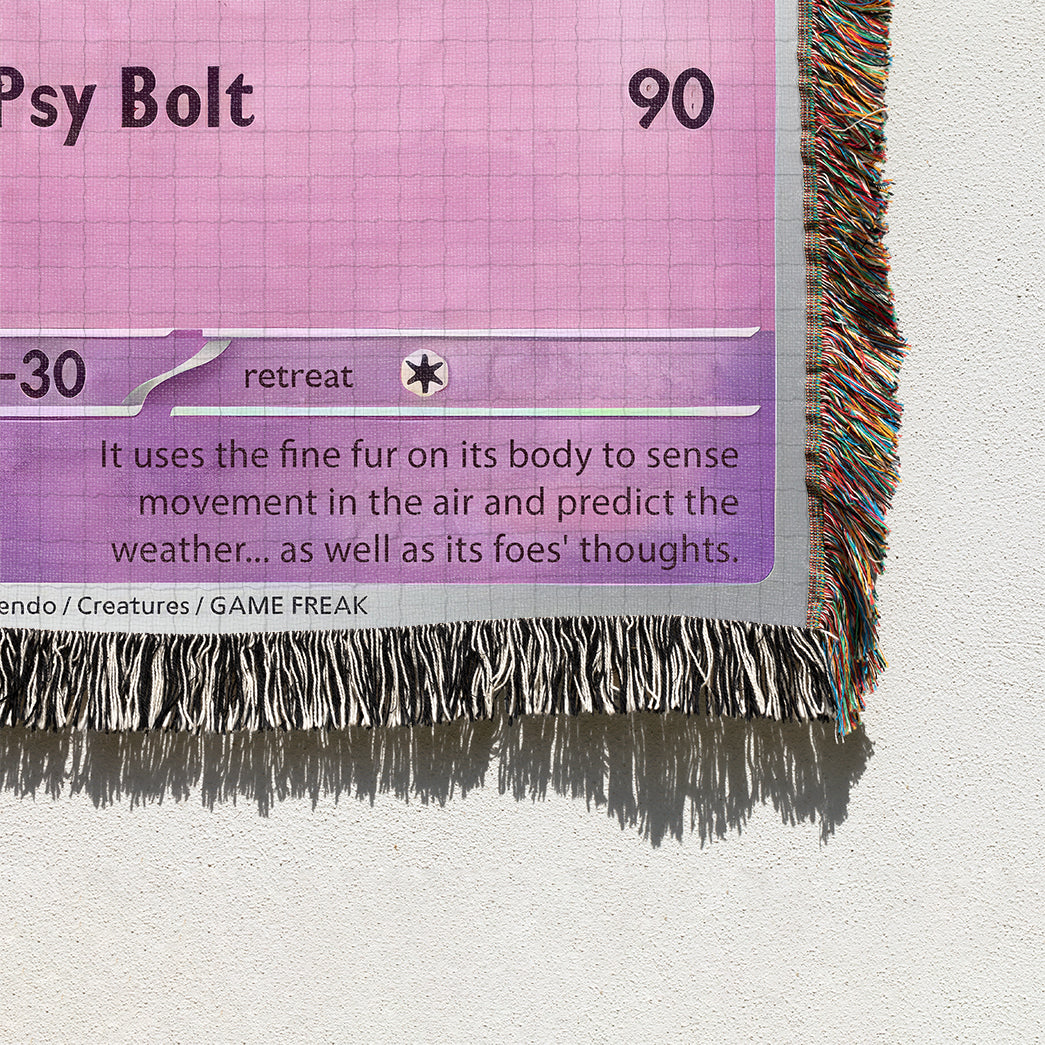 PKM Espeon Card Custom Woven Blanket