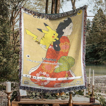PKM Pikachu Custom Woven Blanket