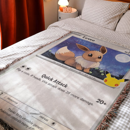 PKM Eevee Card Custom Woven Blanket