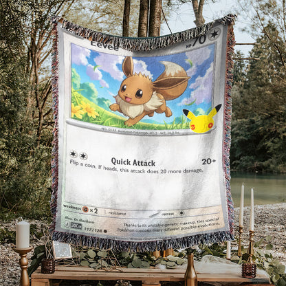 PKM Eevee Card Custom Woven Blanket