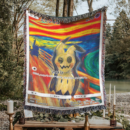 PKM Mimikyu The Scream Custom Woven Blanket