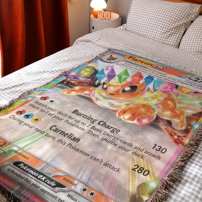 PKM Flareon EX Custom Woven Blanket