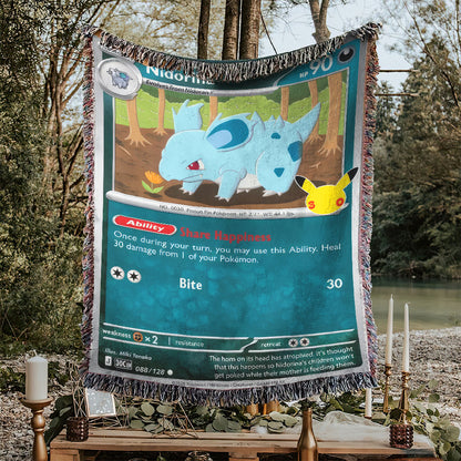 PKM Nidorina Card Custom Woven Blanket