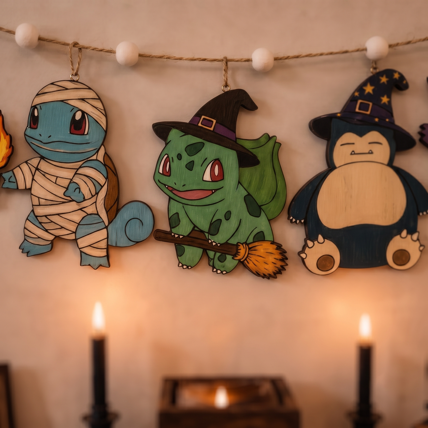 Halloween Personalized PKM Wooden Garland
