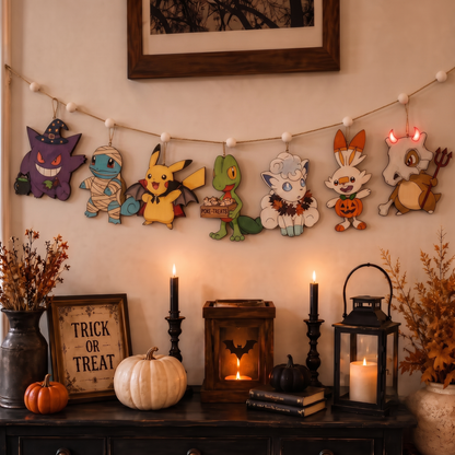 Halloween Personalized PKM Wooden Garland