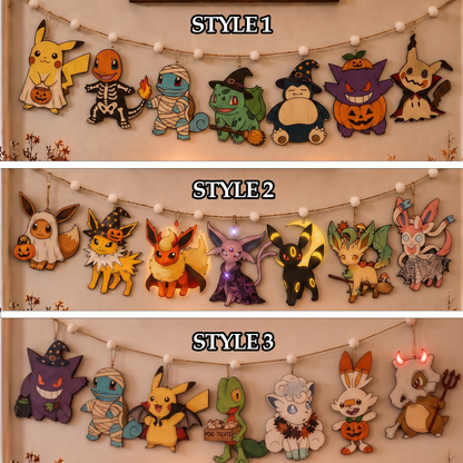 Halloween Personalized PKM Wooden Garland