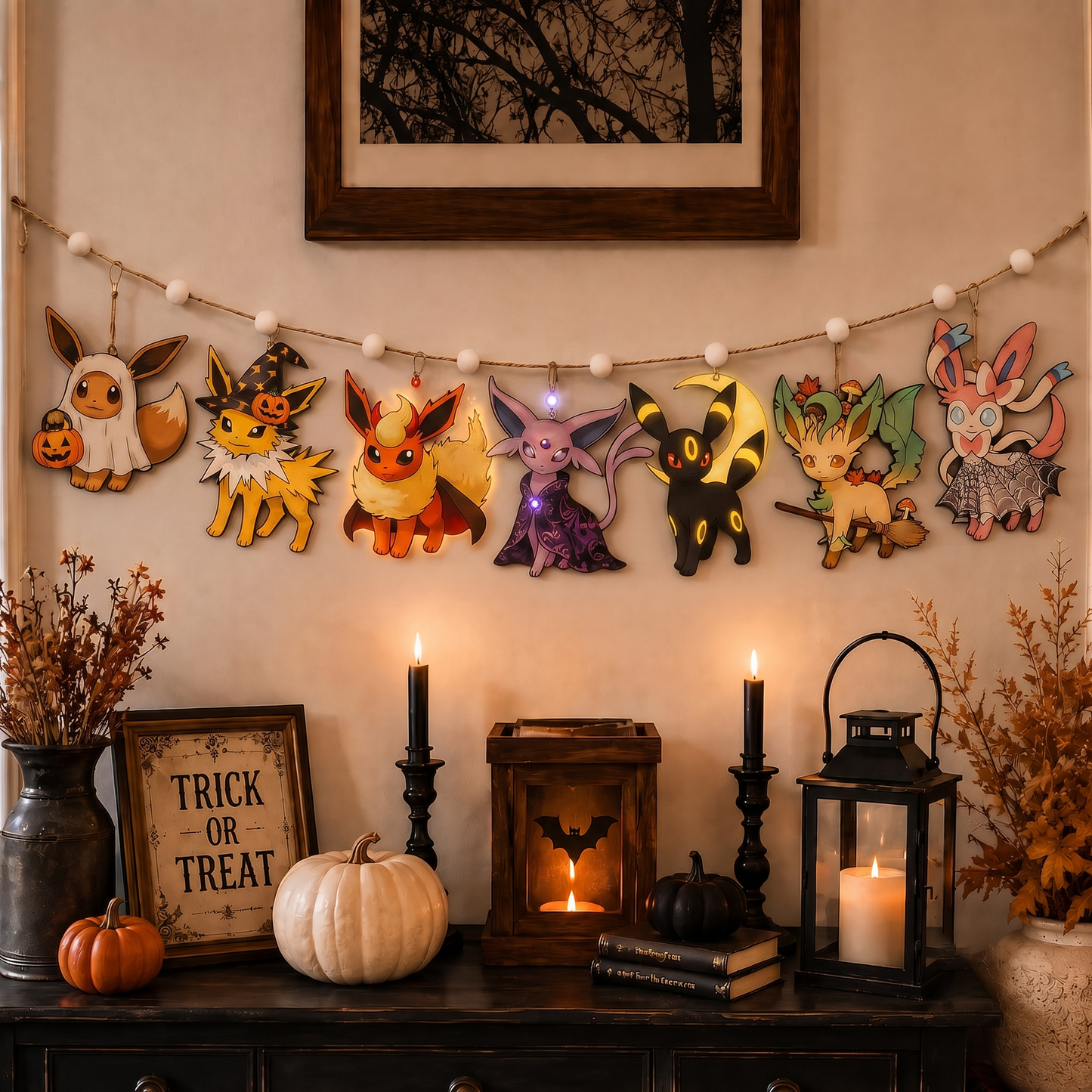 Halloween Personalized PKM Wooden Garland