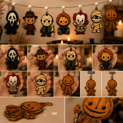 Personalized Halloween Character Wooden Garland