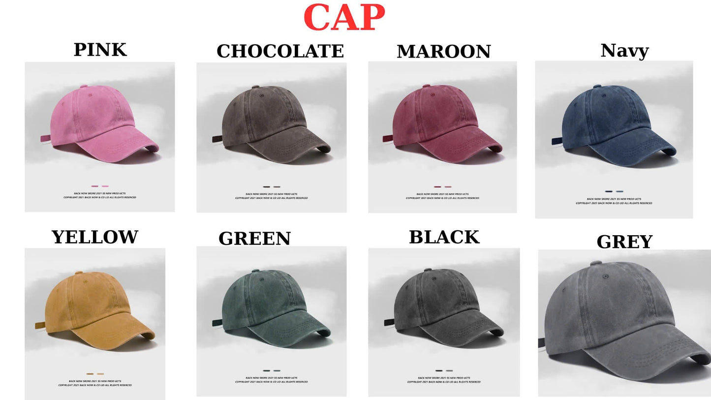 Embroidered Mom Dad Vintage Style Baseball Cap, Dyed Cap, Mother's Day Father's Day